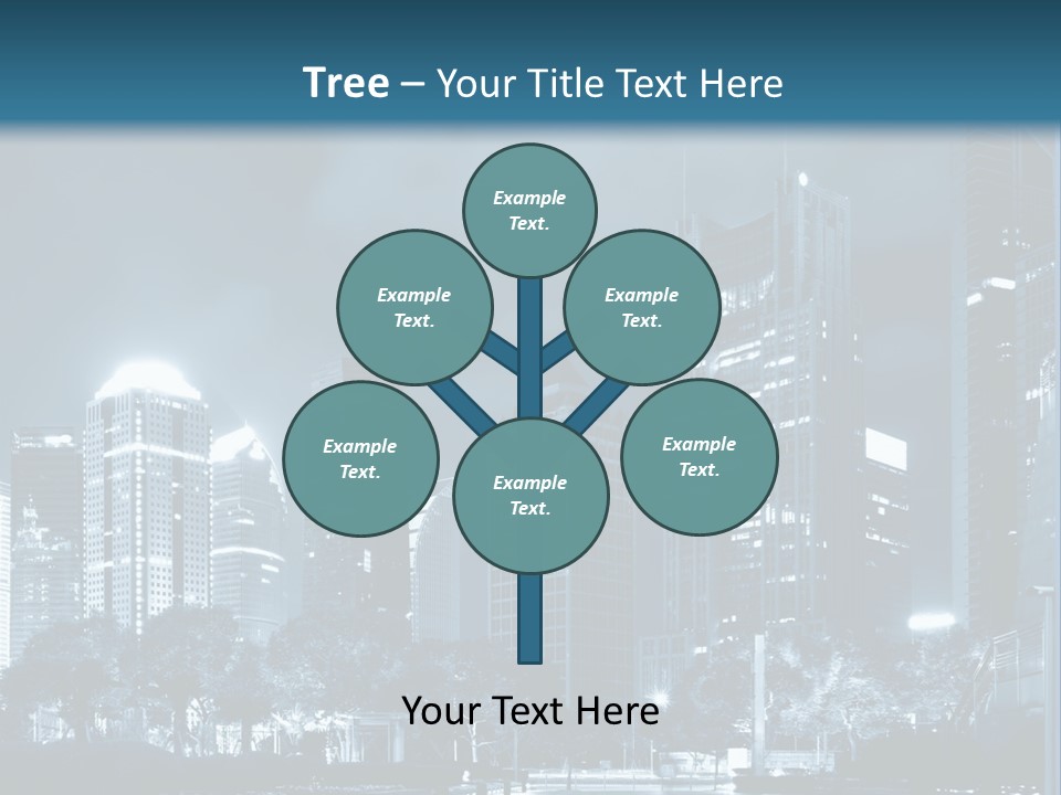 A City At Night Powerpoint Presentation Template PowerPoint Template