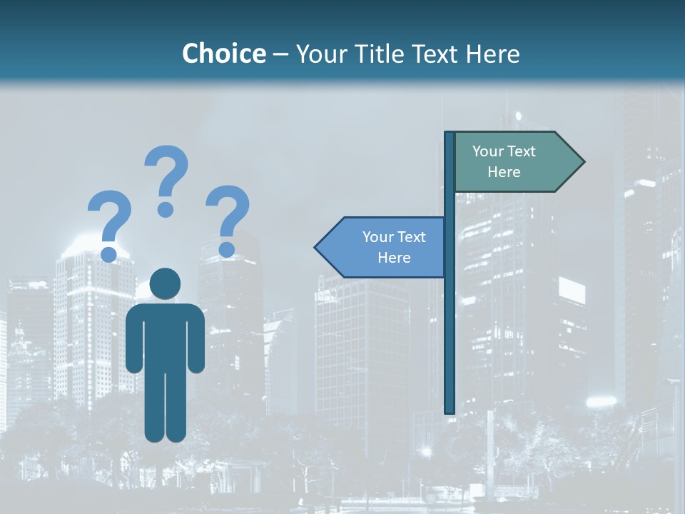 A City At Night Powerpoint Presentation Template PowerPoint Template