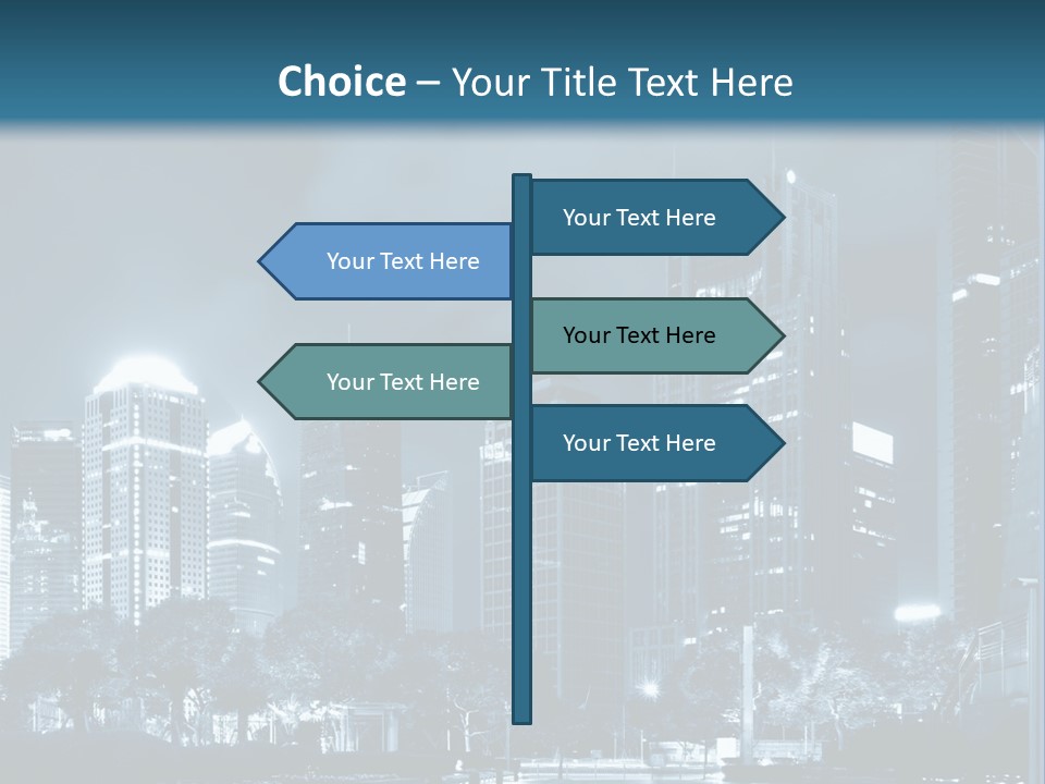 A City At Night Powerpoint Presentation Template PowerPoint Template