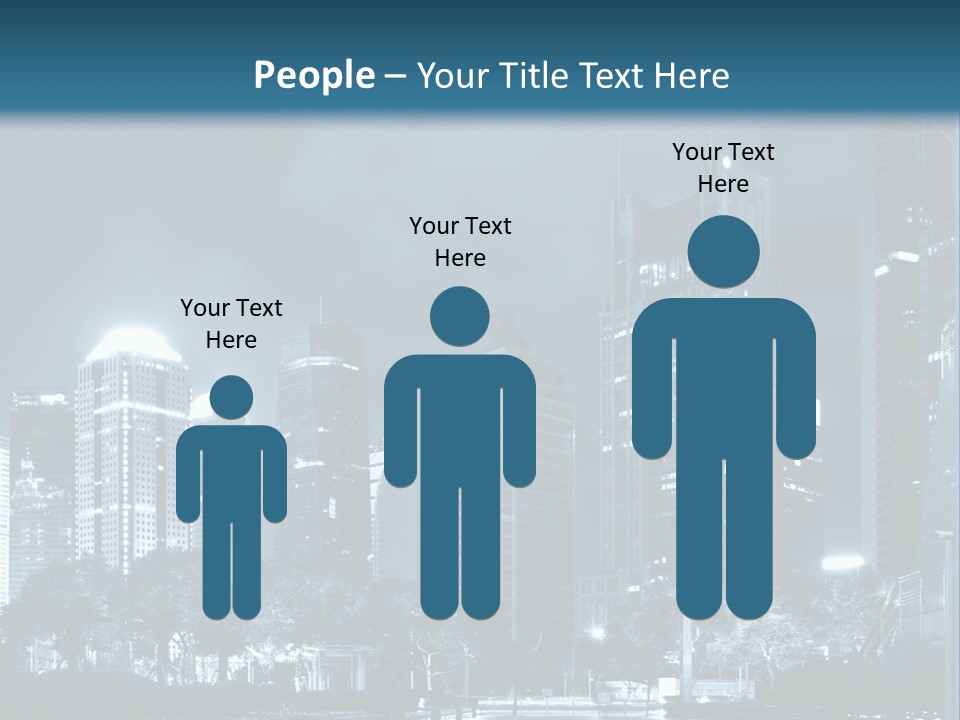 A City At Night Powerpoint Presentation Template PowerPoint Template