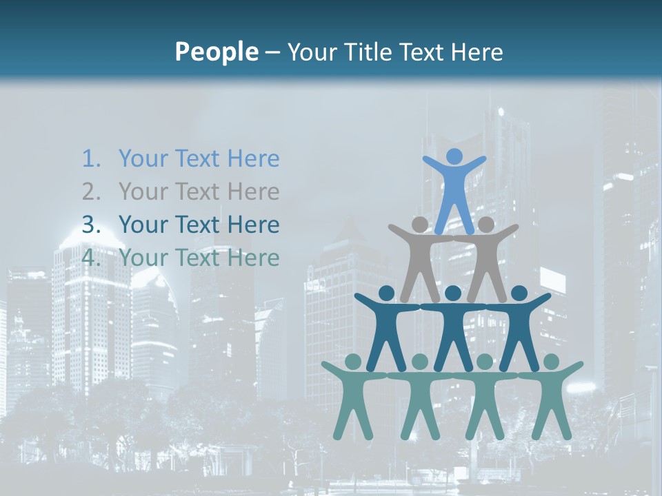 A City At Night Powerpoint Presentation Template PowerPoint Template