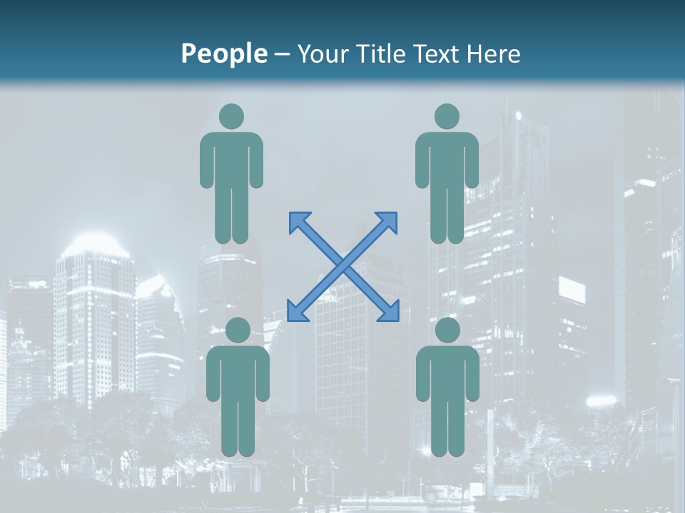 A City At Night Powerpoint Presentation Template PowerPoint Template