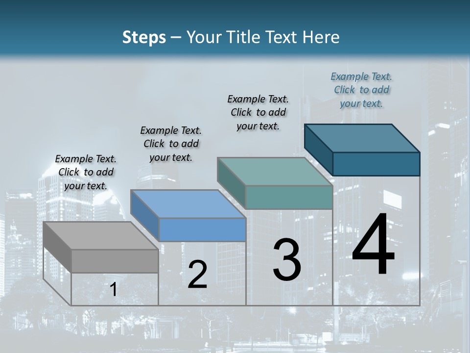 A City At Night Powerpoint Presentation Template PowerPoint Template