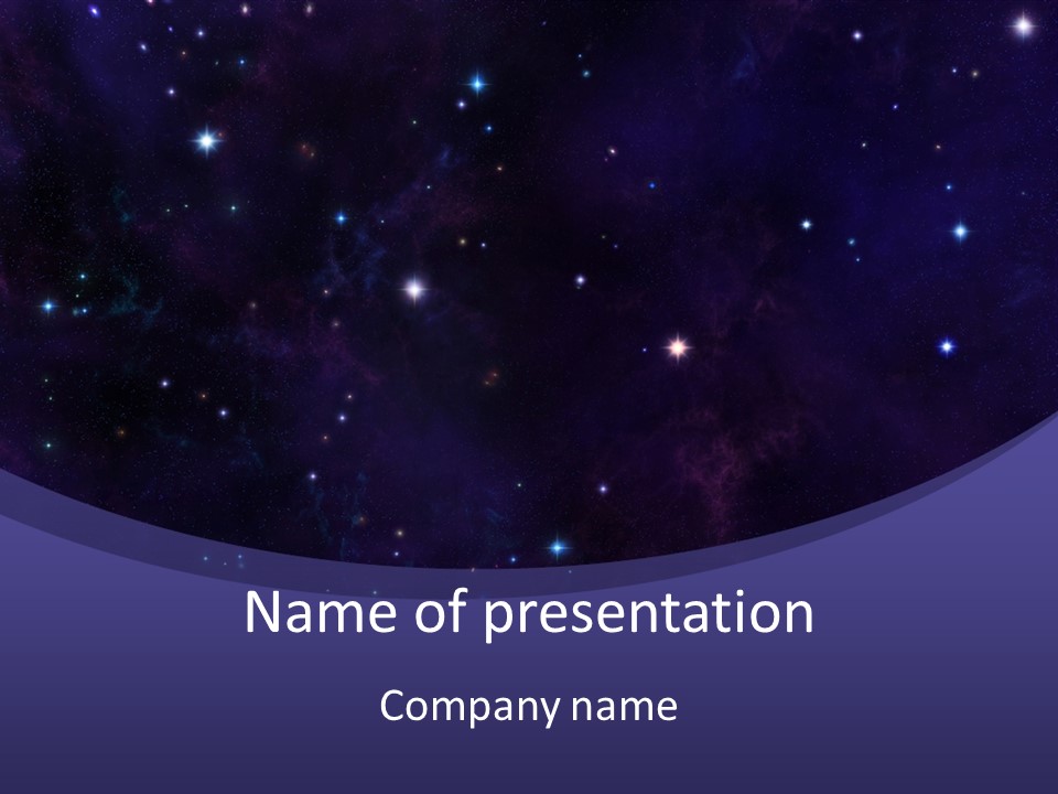 Star Field Escape Background PowerPoint Template