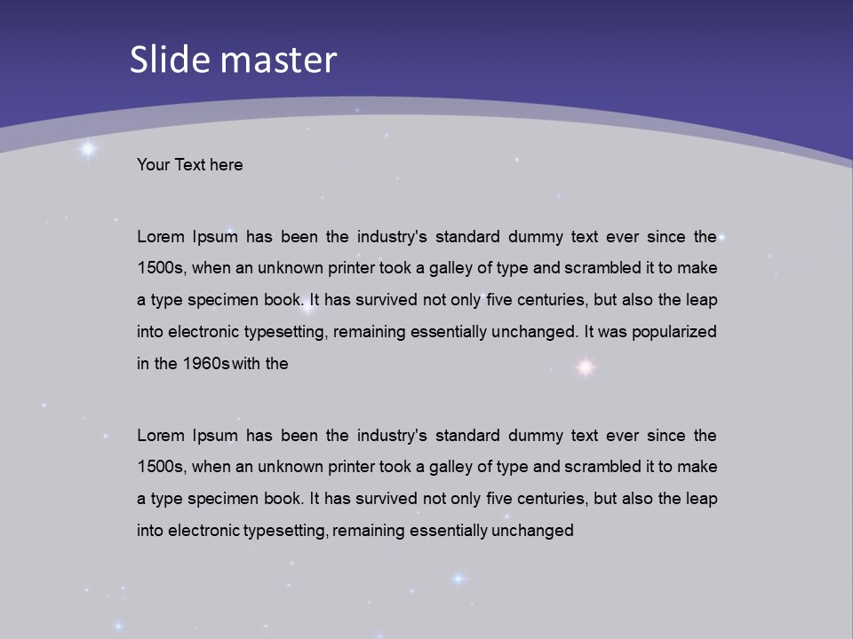 Star Field Escape Background PowerPoint Template