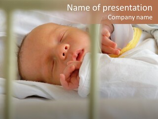 Newborn Face Baby PowerPoint Template