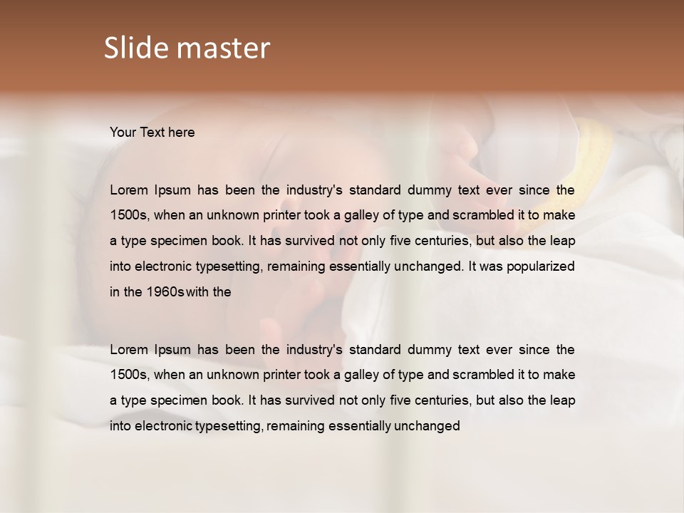 Newborn Face Baby PowerPoint Template