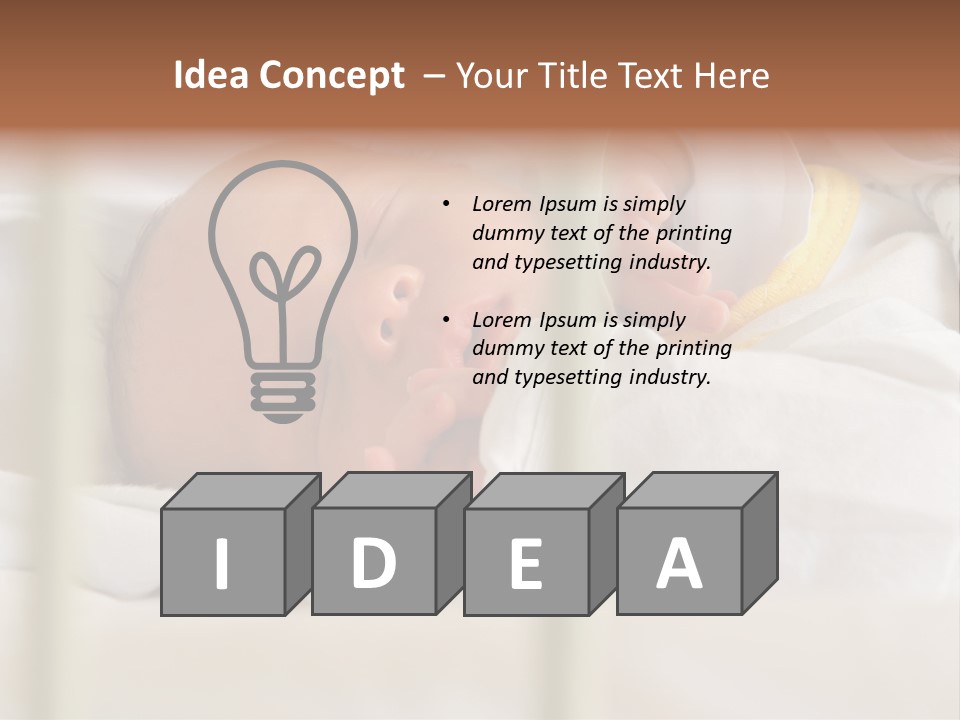 Newborn Face Baby PowerPoint Template