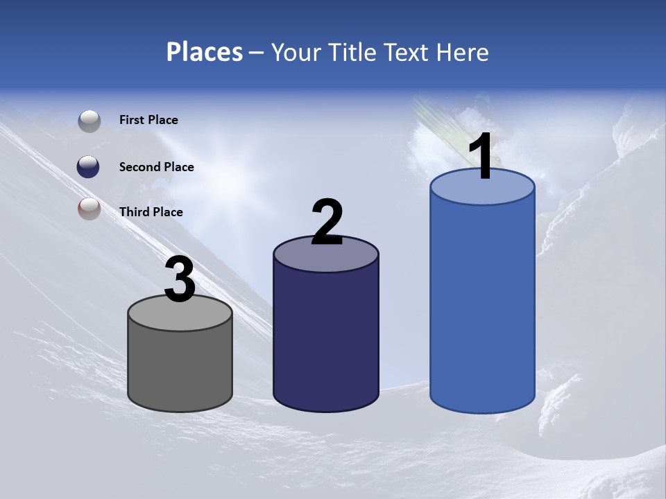 Mountains Snowboarding  PowerPoint Template