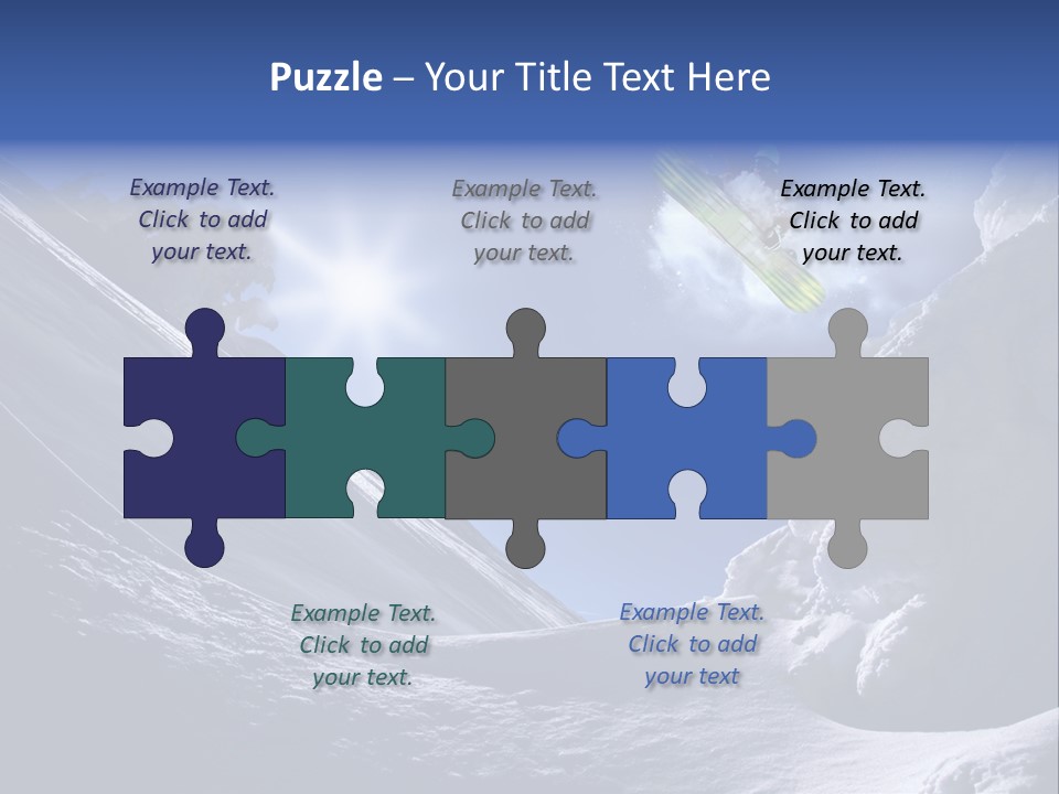 Mountains Snowboarding  PowerPoint Template