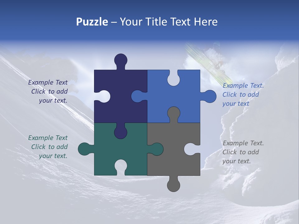 Mountains Snowboarding  PowerPoint Template