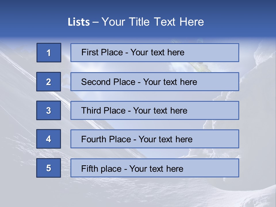 Mountains Snowboarding  PowerPoint Template