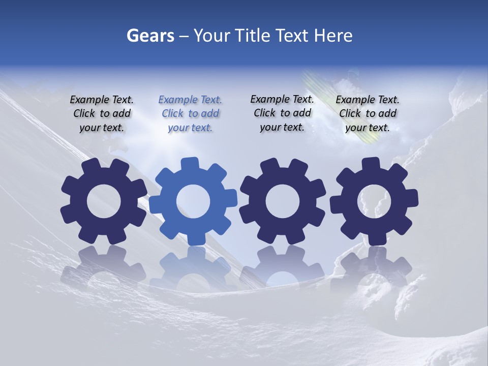 Mountains Snowboarding  PowerPoint Template