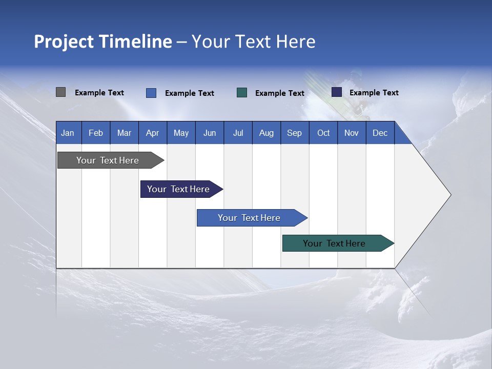 Mountains Snowboarding  PowerPoint Template