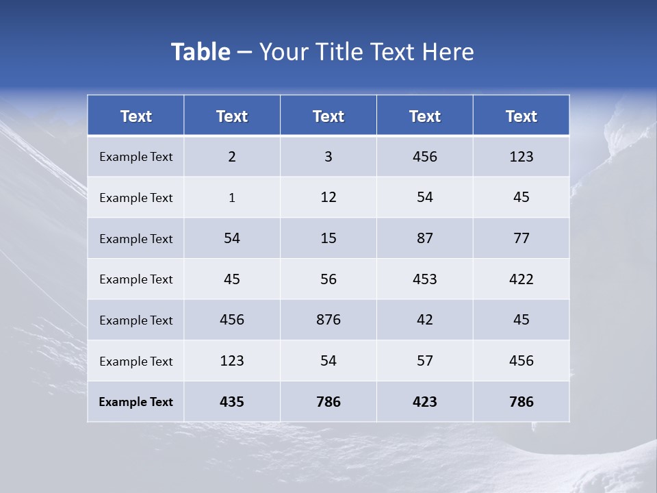 Mountains Snowboarding  PowerPoint Template