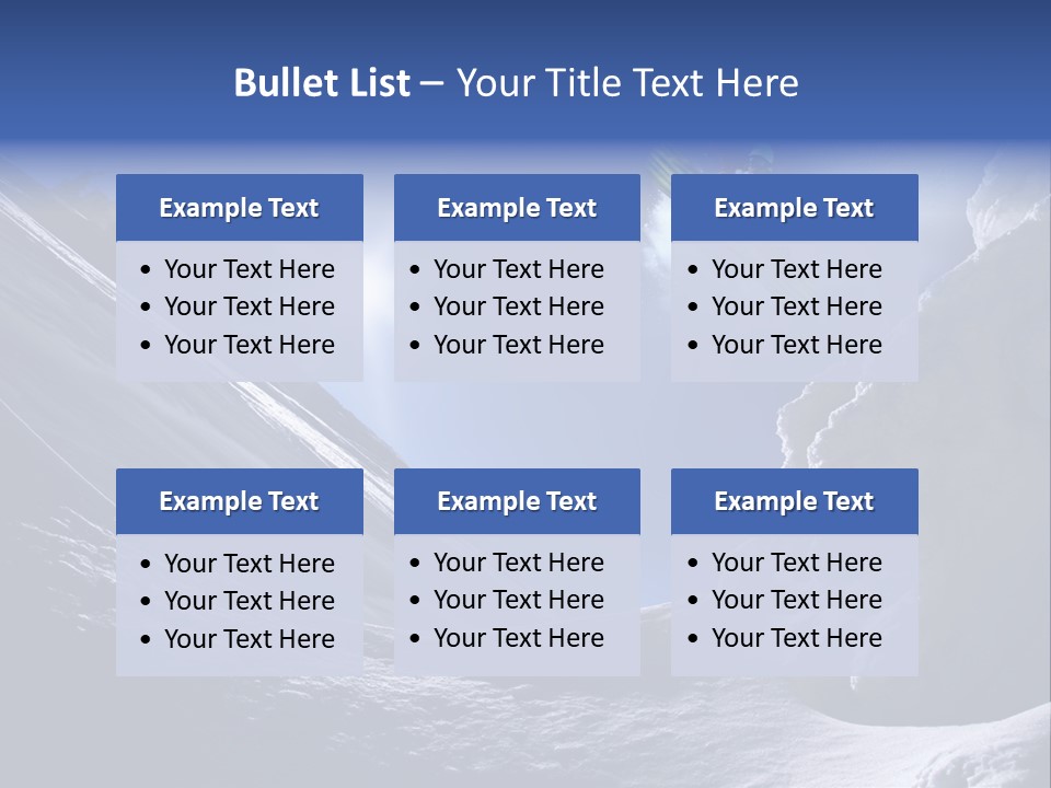Mountains Snowboarding  PowerPoint Template