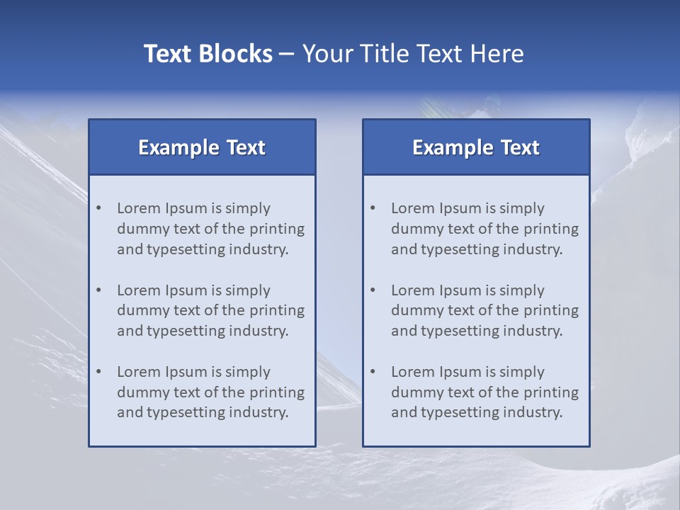 Mountains Snowboarding  PowerPoint Template