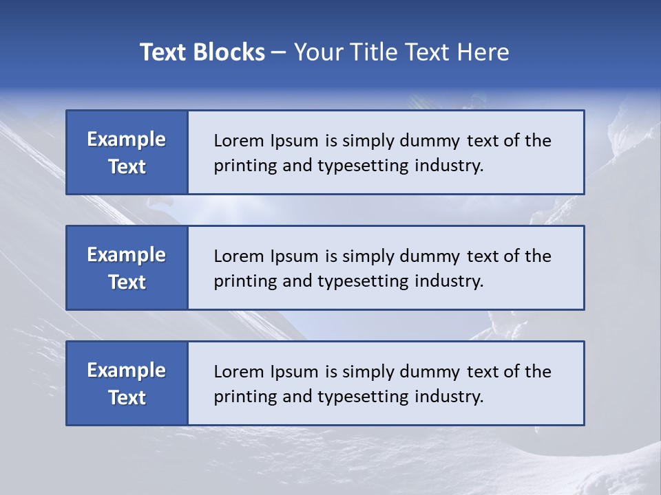Mountains Snowboarding  PowerPoint Template
