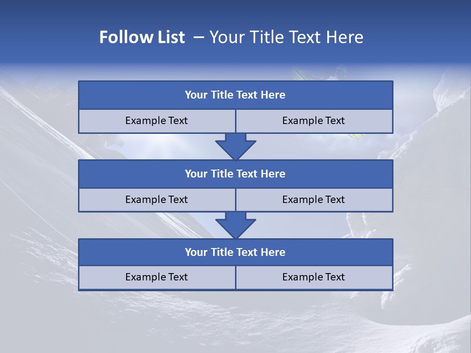 Mountains Snowboarding  PowerPoint Template