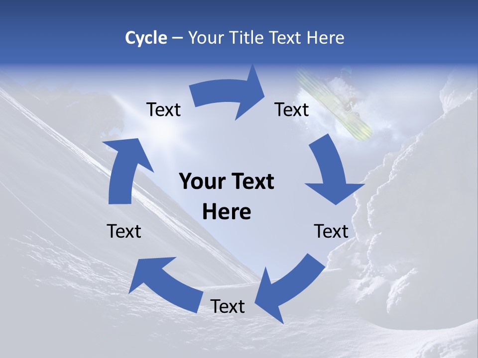 Mountains Snowboarding  PowerPoint Template