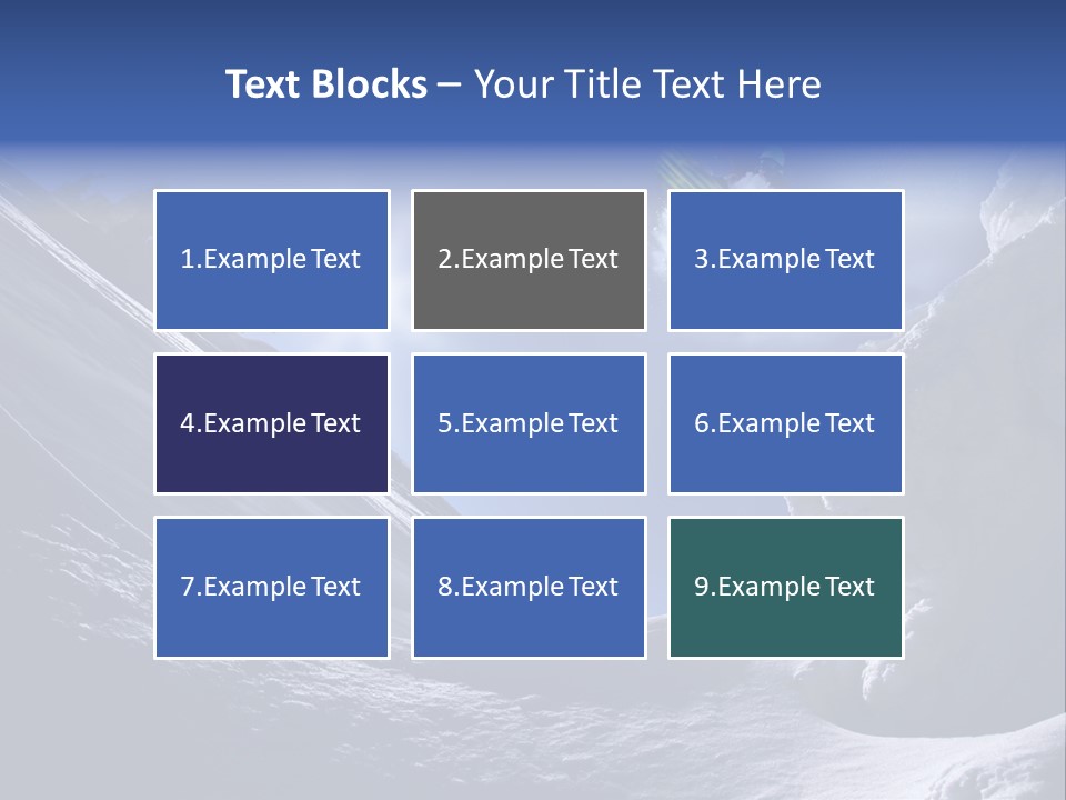 Mountains Snowboarding  PowerPoint Template