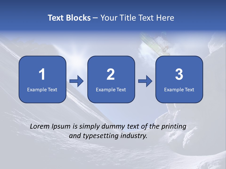 Mountains Snowboarding  PowerPoint Template