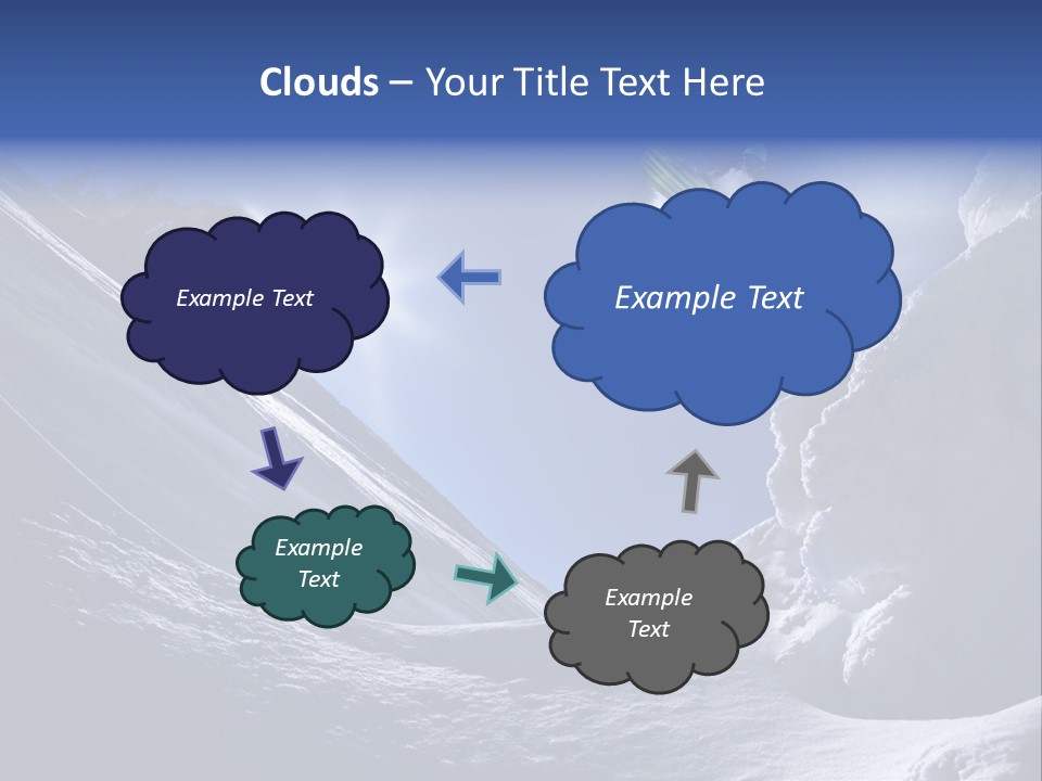 Mountains Snowboarding  PowerPoint Template