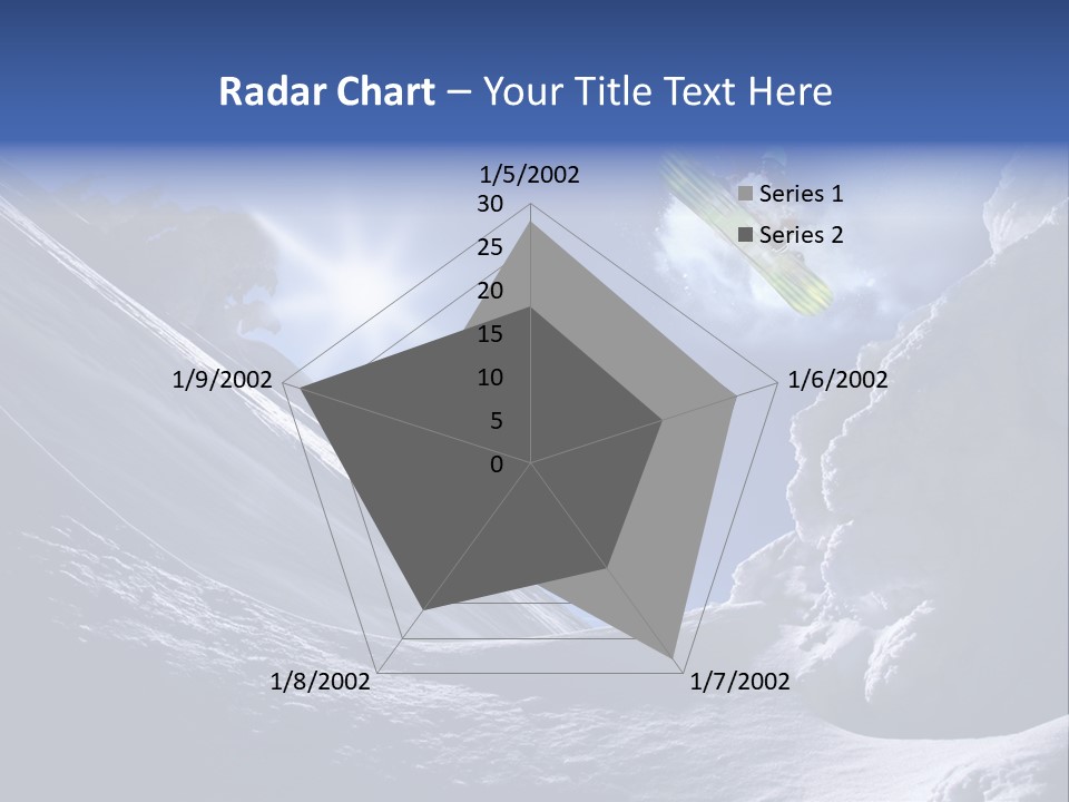 Mountains Snowboarding  PowerPoint Template