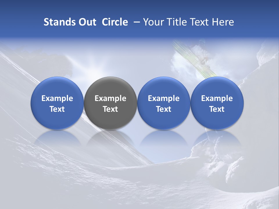 Mountains Snowboarding  PowerPoint Template