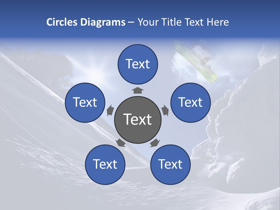 Mountains Snowboarding  PowerPoint Template