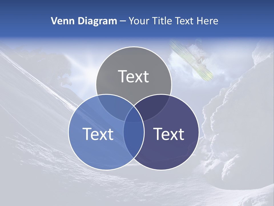 Mountains Snowboarding  PowerPoint Template
