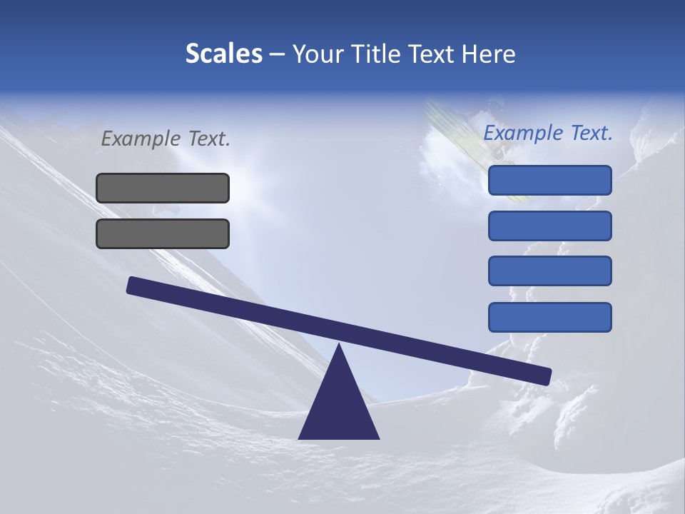 Mountains Snowboarding  PowerPoint Template
