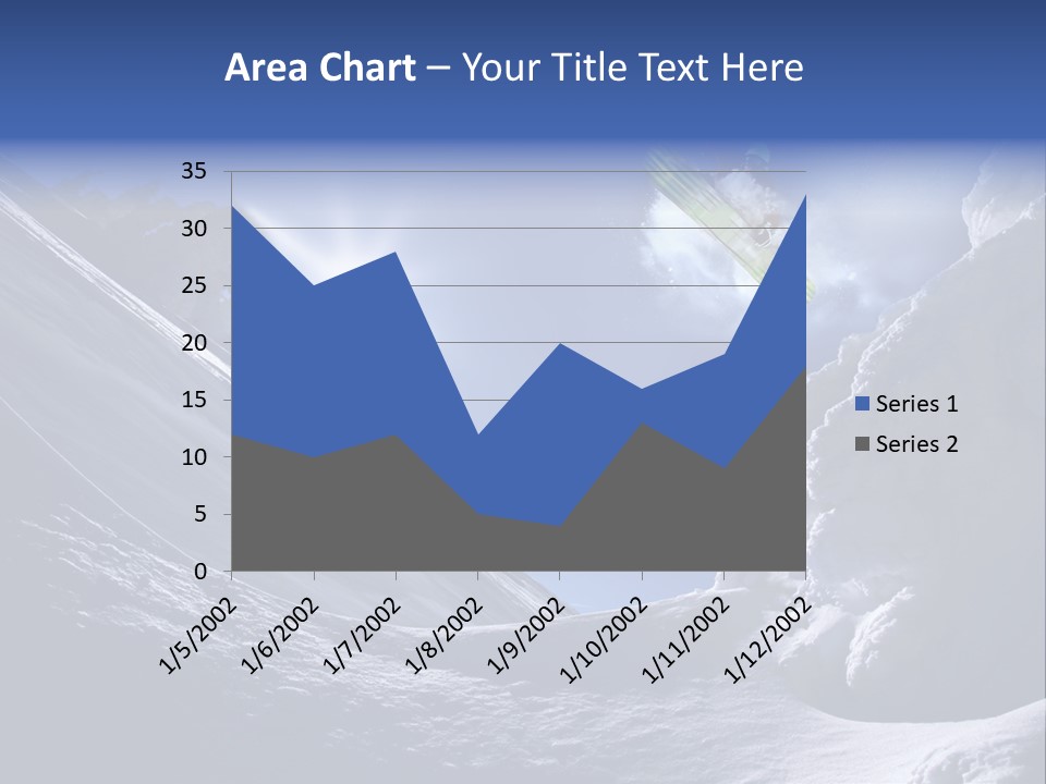 Mountains Snowboarding  PowerPoint Template