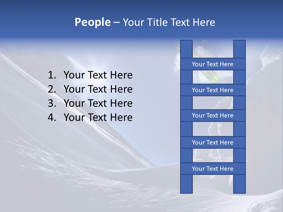 Mountains Snowboarding  PowerPoint Template