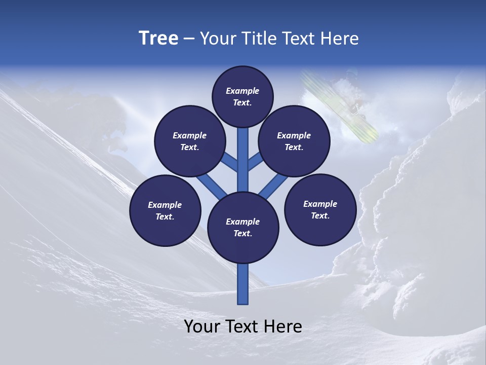 Mountains Snowboarding  PowerPoint Template