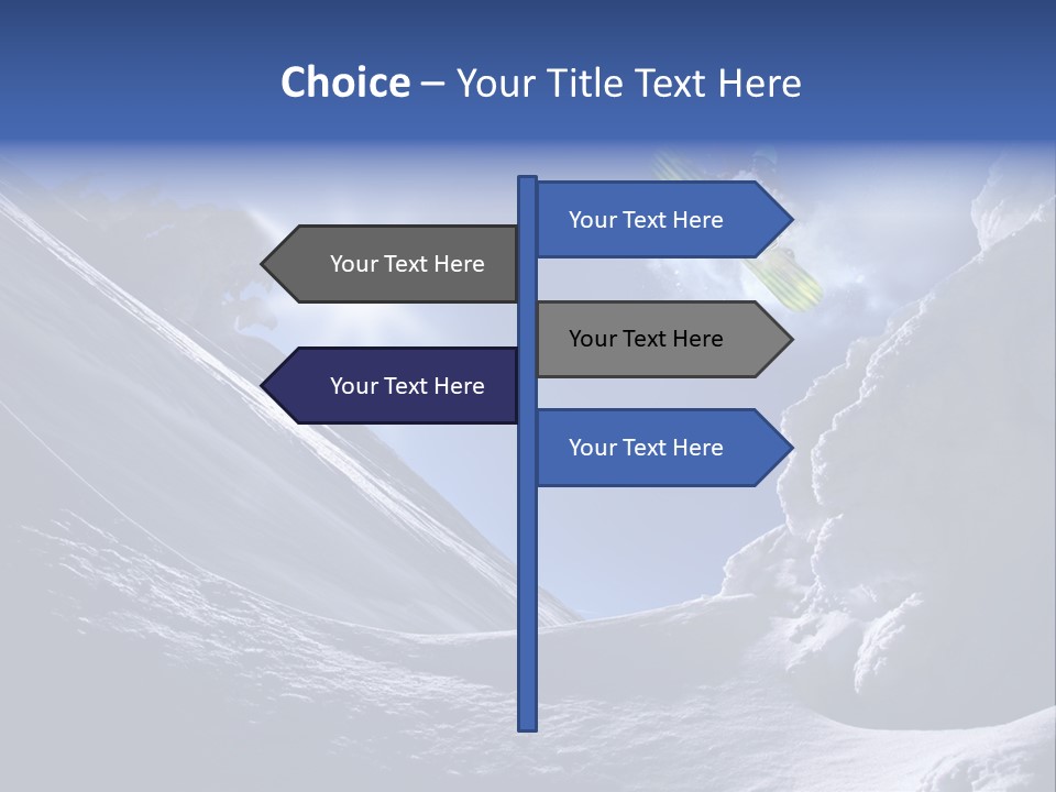 Mountains Snowboarding  PowerPoint Template