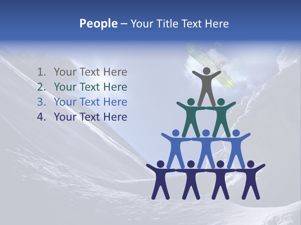 Mountains Snowboarding  PowerPoint Template