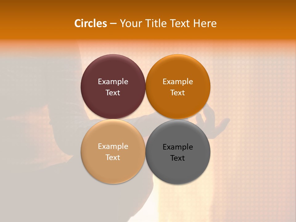 A Woman Sitting In A Yoga Position With Her Hands In The Air PowerPoint Template