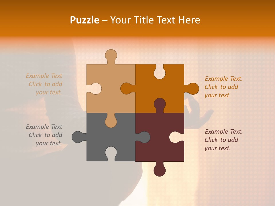 A Woman Sitting In A Yoga Position With Her Hands In The Air PowerPoint Template