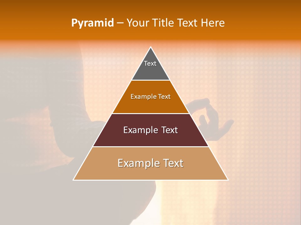 A Woman Sitting In A Yoga Position With Her Hands In The Air PowerPoint Template