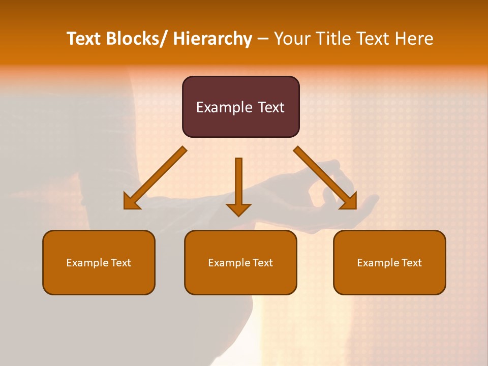 A Woman Sitting In A Yoga Position With Her Hands In The Air PowerPoint Template