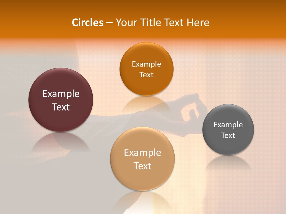 A Woman Sitting In A Yoga Position With Her Hands In The Air PowerPoint Template