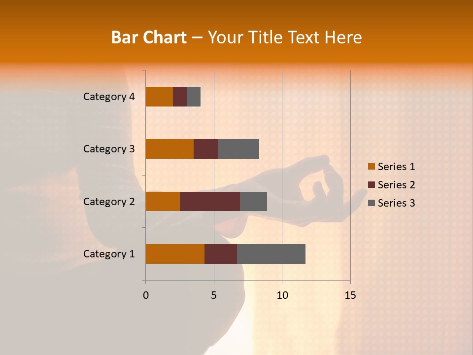 A Woman Sitting In A Yoga Position With Her Hands In The Air PowerPoint Template