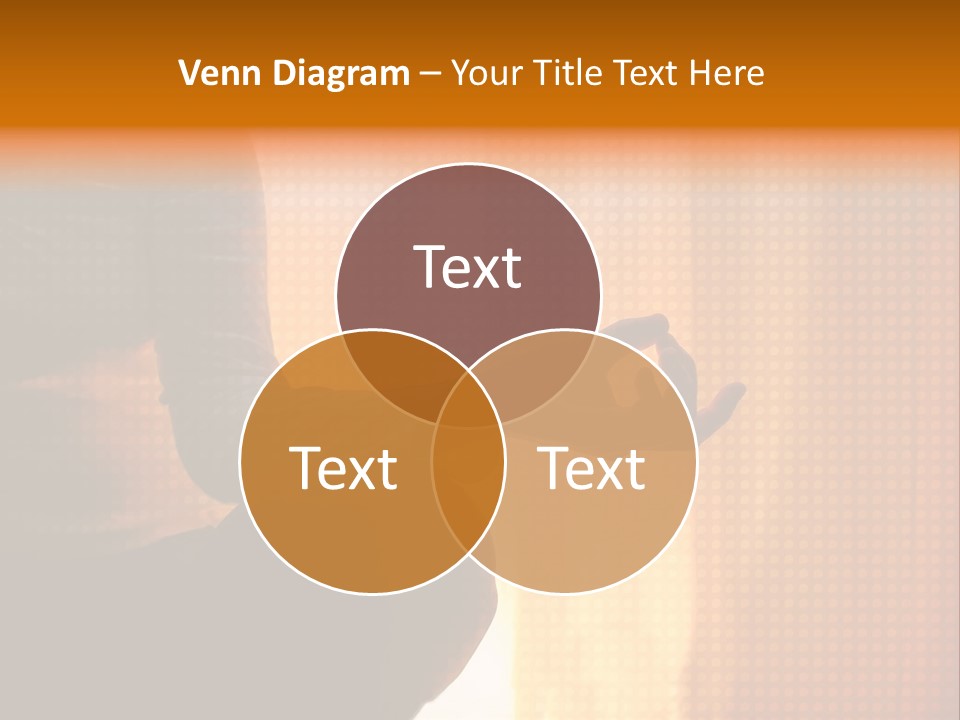 A Woman Sitting In A Yoga Position With Her Hands In The Air PowerPoint Template