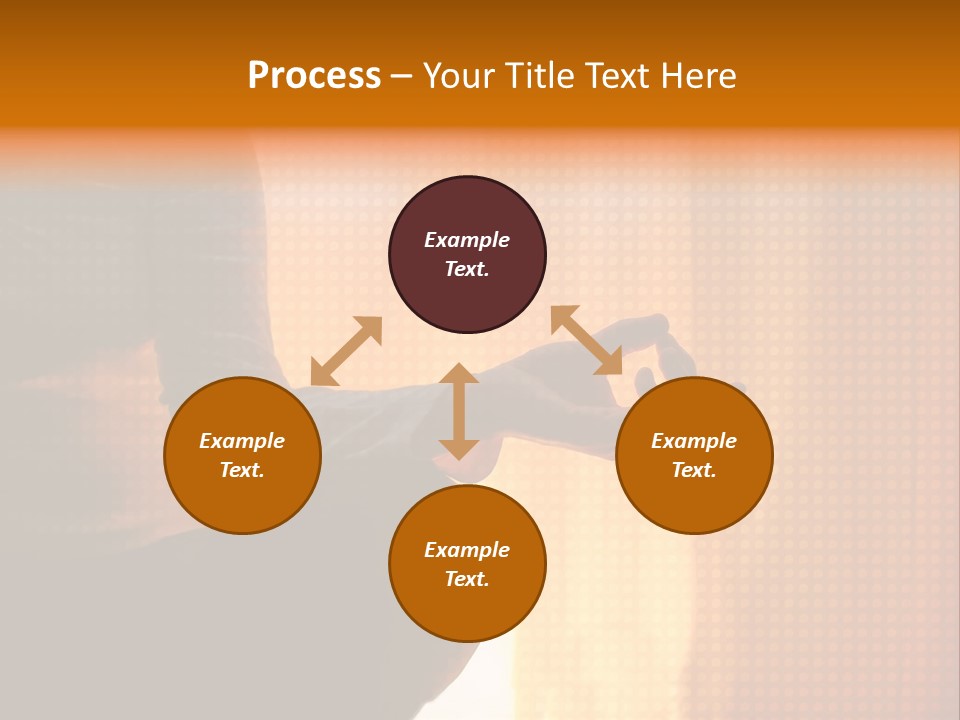 A Woman Sitting In A Yoga Position With Her Hands In The Air PowerPoint Template