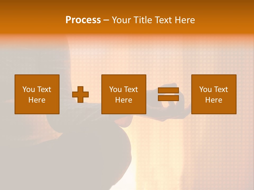 A Woman Sitting In A Yoga Position With Her Hands In The Air PowerPoint Template