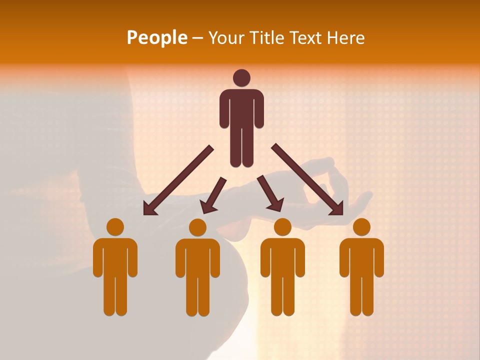 A Woman Sitting In A Yoga Position With Her Hands In The Air PowerPoint Template