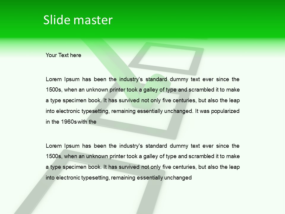 Selection White Symbol PowerPoint Template