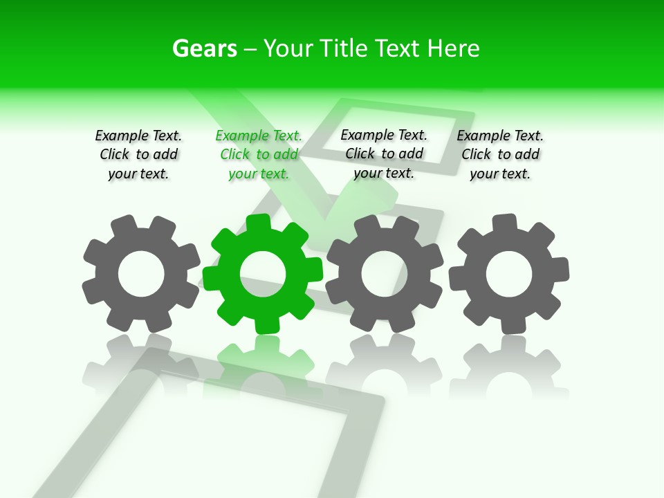 Selection White Symbol PowerPoint Template