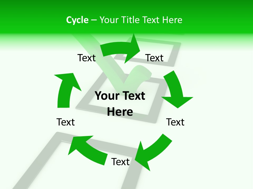 Selection White Symbol PowerPoint Template